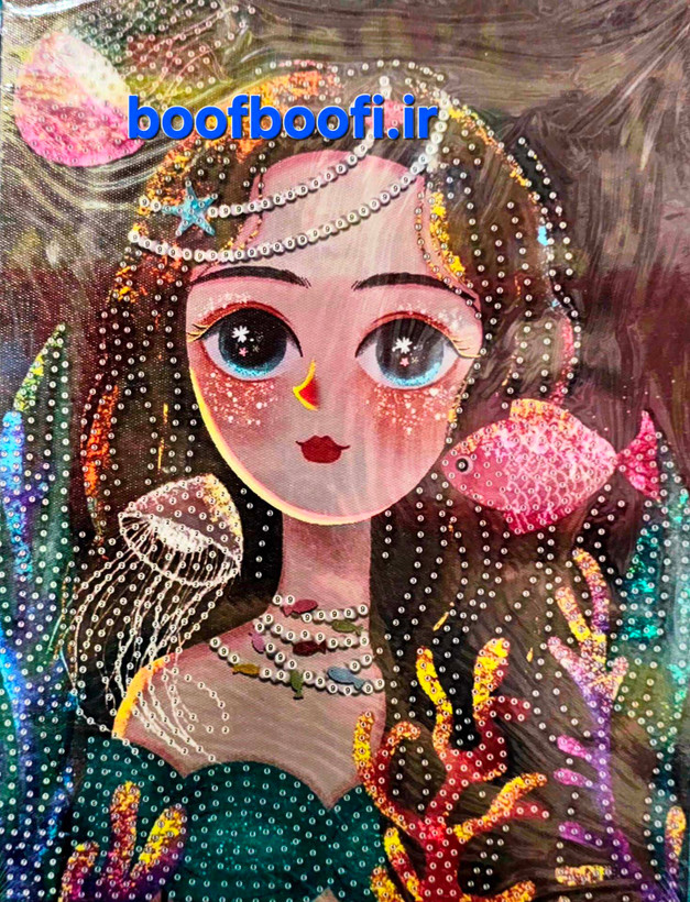 نقاشی الماسی دخترک فانتزی بومی 30 در23