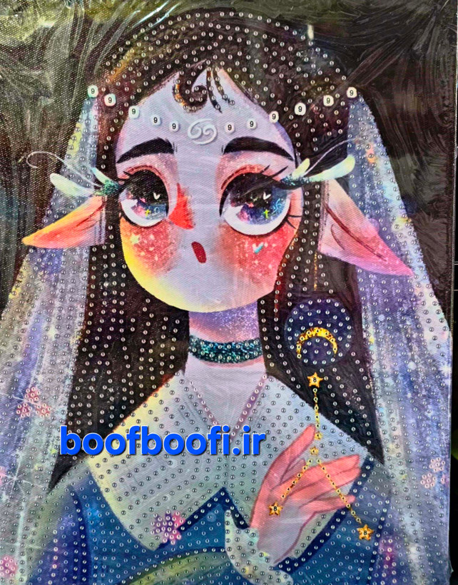 نقاشی الماسی دخترک فانتزی بومی 30 در23